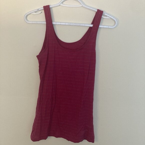 Icebreaker Women’s Merino Wool Tank Top Pink Striped Size Small - Picture 1 of 6